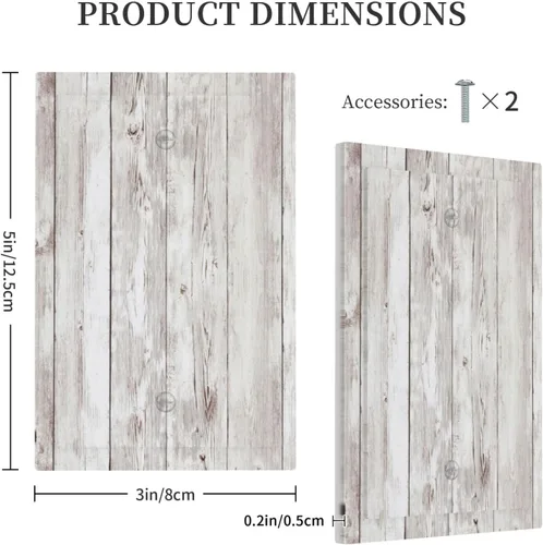 Miniatura 706 de Placa Decorativa de Pared de Granja Rústica con Cuerno de Madera para Puerta de Granero 1 Banda Duplex Cubiertas de Toma Eléctrica Soltera