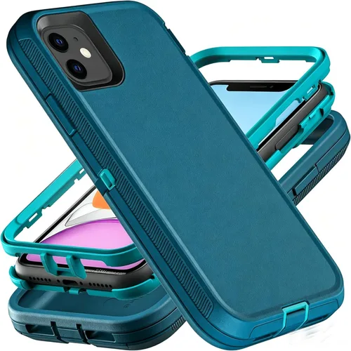 YmhxcY Funda para iPhone 11 a prueba de golpes, a prueba de caídas, a prueba de polvo, a prueba de caídas, 3 capas, duradera, funda de teléfono de