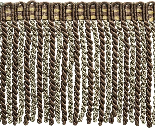 Miniatura 17 de DÉCOPRO Colección Noblesse de 6 pulgadas de largo con borde de flecos de lingote con cabecera de punto elegante (estilo # DB6), color burdeos