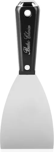 Miniatura 8 de Bates Choice Cuchillo de masilla flexible de acero al carbono de 5 pulgadas, raspador de metal, cuchillo de spackle para paneles de yeso, Negro
