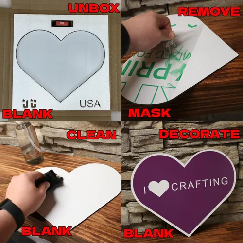 Miniatura 5 de Paquete Heart SVG con corazón de aluminio personalizable en blanco con archivo incluido, fabricado en los Estados Unidos para bricolaje, artesanos