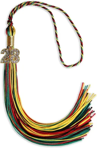 Miniatura 241 de Endea Graduation Borla de doble color con dije dorado (negro/oro brillante, 2022)