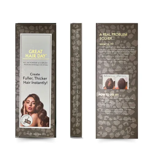Miniatura 8 de Joan Rivers Great Hair Day Polvo de Retoque de Raíz – Polvo Rellenador para Cabello de Aspecto más Grueso y Abundante (Rubio Ceniza)