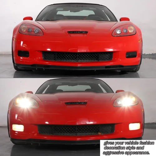 Miniatura 5 de Lcojicep Cubierta Protectora de Luz Antiniebla Delantera Compatible con Chevrolet Corvette C6 2005-2013, Protector de Parrilla de Luz Antiniebla