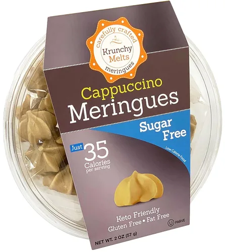Miniatura 10 de Krunchy Melts Galletas originales de merengue sin azúcar, sabor a cereza silvestre sin azúcar, solo 30 calorías por porción, sin grasa, sin gluten
