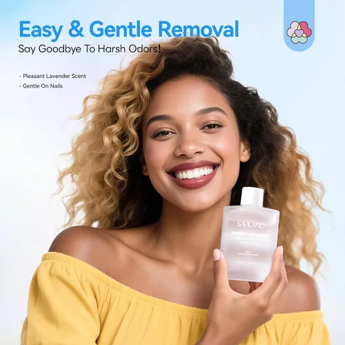 Miniatura 5 de SAVILAND Removedor de pegamento de uñas para uñas a presión: 1.7 fl oz removedor de pegamento de gel sólido para puntas de uñas, eliminación rápida