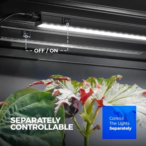 Miniatura 4 de Barrina Luces de Crecimiento T5 para Plantas de Interior, Luz de Crecimiento de Espectro Completo, Luz LED para Plantas de 1 pie, Tiras de Luz LED