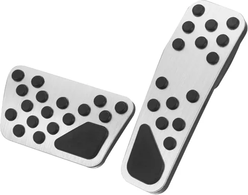 Miniatura 8 de X AUTOHAUX Cubiertas antideslizantes para pedal de acelerador de gas y freno de aleación de aluminio sin perforación, almohadillas de pedal
