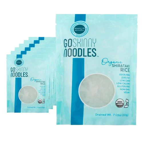 Miniatura 20 de GoSkinny Noodles Angel Hair (paquete de 6), Shirataki y Konjac orgánico, bajo en carbohidratos, bajo en calorías, sin gluten, vegano, keto, paleo