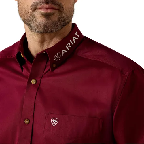 Miniatura 96 de Ariat Camisa de sarga con logotipo del equipo para hombre
