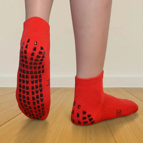Miniatura 4 de Calcetines antideslizantes de agarre para niños (4 a 16 años), calcetines deportivos acolchados para hospital para niños y niñas