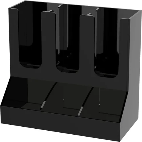 Miniatura 8 de Richboom Organizador de tazas y tapas, 6 compartimentos con 2 separadores extraíbles, estación de café, dispensador de tazas, organizador