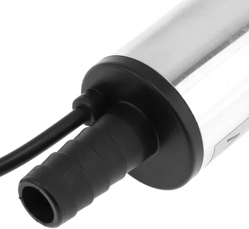 Miniatura 5 de Bomba sumergible eléctrica de diesel, 12V 3.8cm plateada portátil de aleación de aluminio bomba eléctrica sumergible para coche, bomba de barril