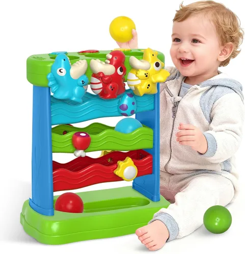 AuroTops Juguetes para niños pequeños de 1, 2, 3 años, niños y niñas, juguete musical para niños de 12 a 18 meses, juguetes Montessori interactivos