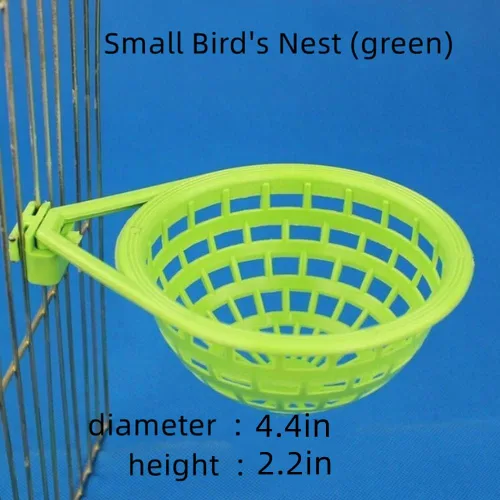 Miniatura 2 de 3pcs plástico canario nido de pájaro nido de plástico hueco colgante jaula huevos eclosión herramienta aves cría cabaña nido cacerola (verde)