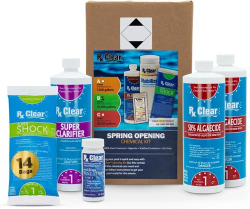 Miniatura 10 de Rx Clear Kit de mantenimiento químico de apertura de piscina Plus para piscinas sobre el suelo o enterradas para piscinas de hasta 15,000 galones