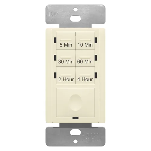 Miniatura 17 de ENERLITES Interruptor temporizador de cuenta regresiva de 1 hora, 1-5-10-20-30-60 minutos, para ventiladores de baño, calentadores, luces, indicador
