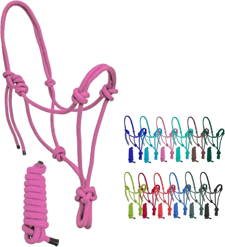 Miniatura 10 de Resistance Halter de cuerda ajustable de nailon liso con plomo a juego de 6 pies
