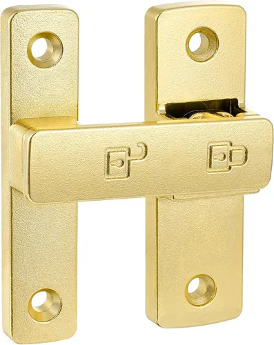 Miniatura 6 de INIRET Paquete de 2 Pestillos Dorados para Puerta de Granero, Cerradura de Portón de 180 Grados, Herrajes de Pestillos de Portón Abatible, Pestillo