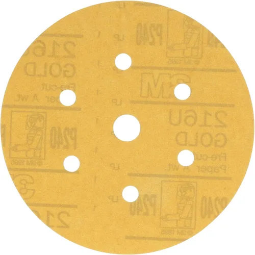 Miniatura 16 de 912 Hookit disco de arena P5A de 3" color oro de 3M, P400, 6, Dorado