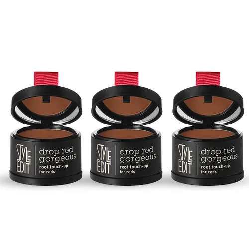 Miniatura 21 de Style Edit Polvo de retoque de raíz para cabello marrón claro Color de cabello para cubrir canas y raíces Polvo de línea capilar con infusión