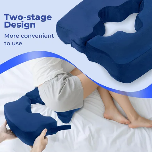 Miniatura 5 de SAHEYER Cojines para dolor de cama para glúteos, almohada de espuma viscoelástica para alivio de presión de hemorroides con orificio central y corte