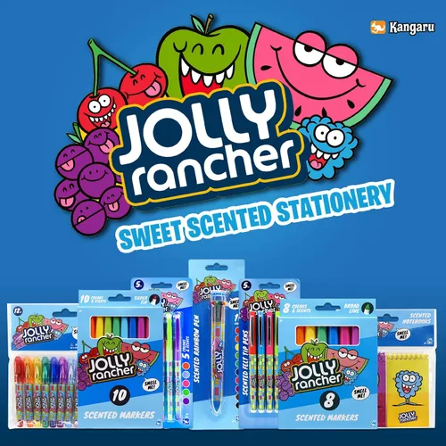 Miniatura 6 de Hershey Jolly Rancher - Bolígrafo perfumado de arcoíris, retráctil, multicolor, perfumado, 1 unidad, 10 aromas para niños de 3, 4, 5, 6, 7 años