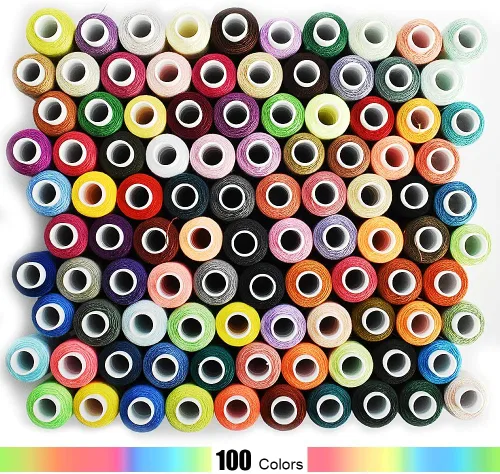 Miniatura 3 de Hilo de coser de 100 colores para máquina de coser y coser a mano de poliéster para coser a mano, bordado, máquina, acolchado y manualidades