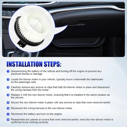 Miniatura 7 de Motor de ventilador de CA con ventilador para Toyota Corolla (con CA manual), RAV4 RAV 4 Matrix Scion xB Scion tC 2009 2010 2011 2012 2013 2014 2015
