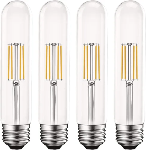Miniatura 8 de LUXRITE Bombillas LED T9 vintage equivalentes a 60 W, 2700 K blanco cálido, 550 lúmenes, bombillas tubulares Edison regulables de 5 W, vidrio
