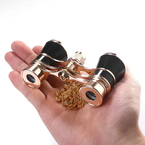 Miniatura 3 de Aroncent Gafas de Ópera Binoculares 3X25 Gafas de Teatro Mini Binoculares Compactos con Cadena para Adultos Niños Mujeres en Ópera Concierto Musical