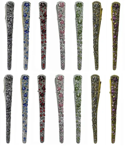 Miniatura 33 de NM110-2-6d1 - Juego de 6 pinzas de metal resistentes para el cabello para mujeres y niñas