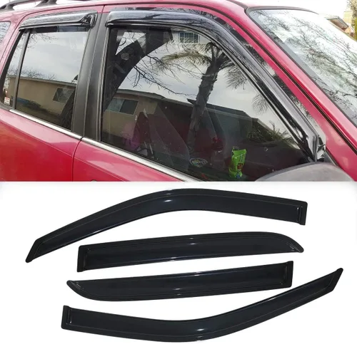 Deflector de ventilación de viento para ventana lateral para Honda CR-V 1997-2001, 4 piezas de cinta de canal exterior para protección de lluvia,