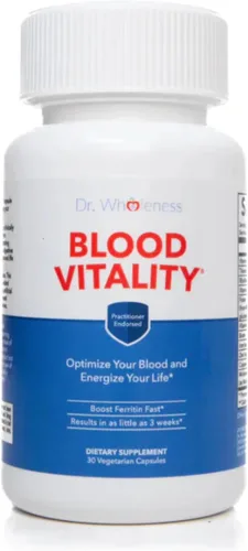 Dr. Wholeness Blood Vitality | Suplemento diario de hierro/multivitamínico | Aumenta la ferritina y la energía, suplemento de hierro más eficaz,