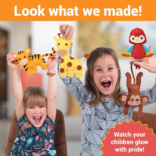 Miniatura 6 de Craftorama Kit de costura para niños, divertido y educativo juego de manualidades de animales para niños y niñas de 7 a 12 años, kit de manualidades