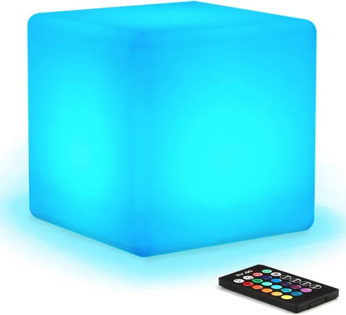 Miniatura 15 de Mr.Go Lámpara de ambiente de luz nocturna LED regulable de 4 pulgadas para niños y adultos, 16 colores RGB, 8 niveles de atenuación, 4 efectos