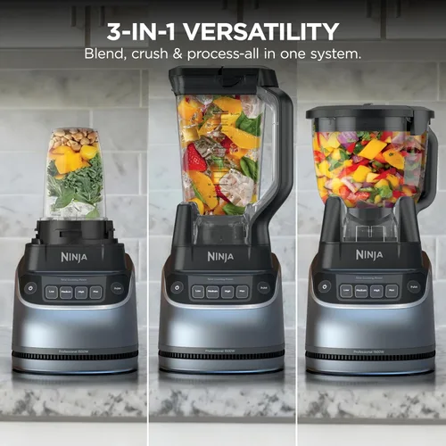 Miniatura 3 de Ninja UltraCrush - Sistema de cocina profesional 1500 W, licuadora de tamaño completo de 72 onzas, procesador de alimentos de 8 tazas y taza