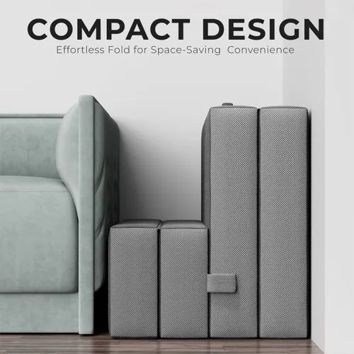 Miniatura 3 de Cozzzi Colchón plegable individual de 4 pulgadas para suelo y viajes con funda extraíble, colchón ligero y portátil para adultos y niños, compacto