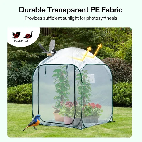 Miniatura 3 de VIVOSUN Invernadero portátil para caminar de 49 x 49 x 63 pulgadas, con cubierta de PVC y base desmontable, emergente instantáneo y plegable, mini
