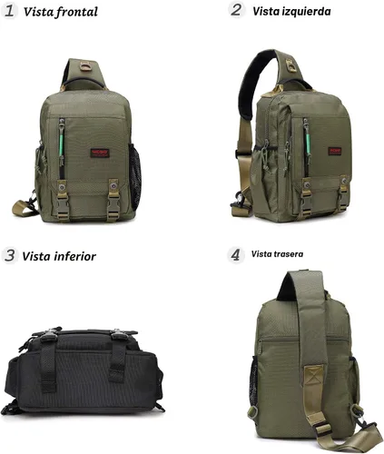 Miniatura 2 de Mochilas de hombro tipo bandolera NICGID, mochilas para pecho y hombro, mochilas para laptop de 12.5'' 13.3'' 14.1'' 15.6'', mochila crossbody tipo