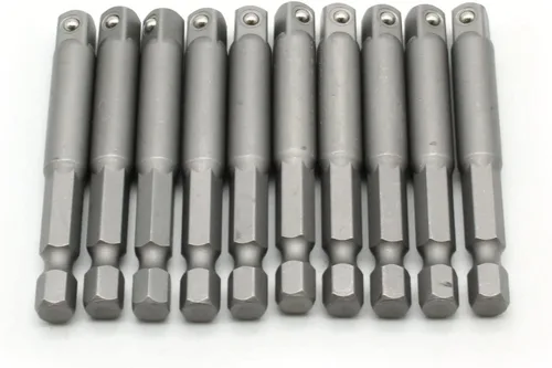 Miniatura 2 de TEMO Juego de brocas de adaptador de extensión de enchufe de alimentación de 1/4 de pulgada de 10 piezas para destornillador de impacto