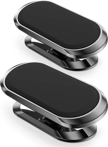 Miniatura 9 de Paquete de 2 soportes magnéticos para teléfono para automóvil, imán de mejora, rotación de 360 grados y fácil instalación, compatible con todos