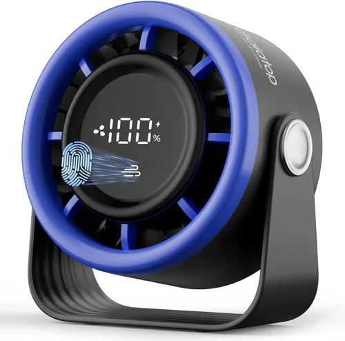 Miniatura 9 de Gaiatop Ventilador de escritorio pequeño recargable, ventilador personal de 5 pulgadas con batería de 4000mAh, control táctil con pantalla LED