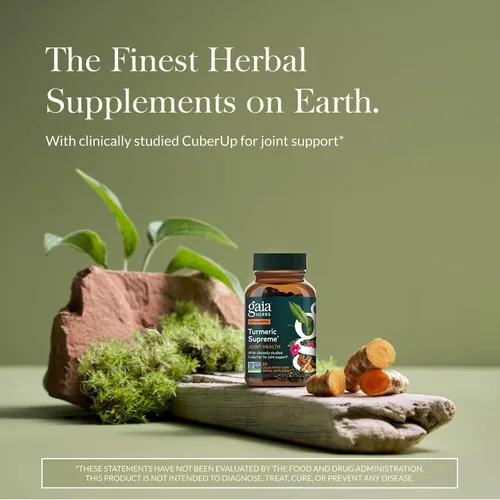 Miniatura 2 de Gaia Herbs Turmeric Supreme Joint Health - Suplemento de apoyo articular con pepino, quercetina, pimienta negra, raíz de jengibre, curcuminoides