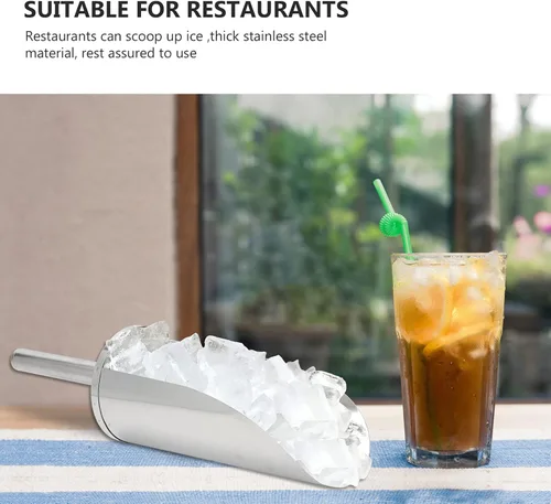 Miniatura 3 de Cabilock Cuchara de hielo de acero inoxidable pala de harina pala de grano de acero para té de arroz