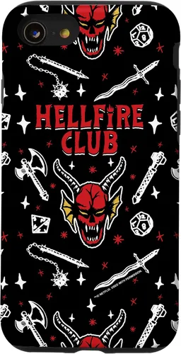 Miniatura 17 de Funda con patrón Hellfire Club de Stranger Things para iPhone 11 Pro Max