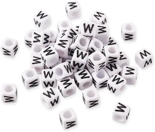 Miniatura 35 de FASHEWELRY 300 cuentas cúbicas de acrílico con números cuadrados mezclados del 0 al 9, cuentas de acrílico blanco de 0.236 x 0.236 pulgadas