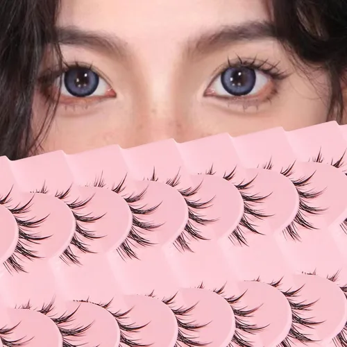 Miniatura 27 de Pestañas postizas de visón 3D, pestañas postizas naturales y finas, 0.59 pulgadas, pestañas largas y esponjosas, herramientas de maquillaje de ojos