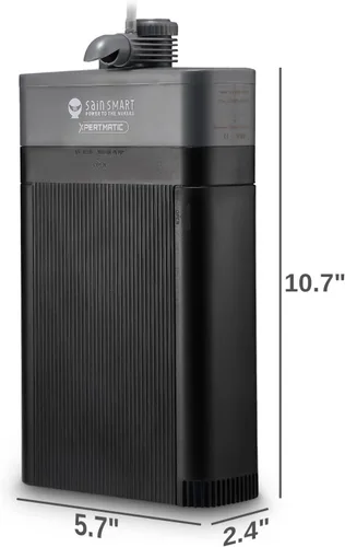Miniatura 8 de XpertMatic - Filtro de acuario de 220 GPH, luz limpia integrada de 9 W, potente bomba sumergible para tanque de 20 a 50 galones, filtro de tanque