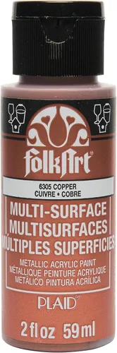 FolkArt Pintura metálica multisuperficie en varios colores (2 onzas), cobre metálico